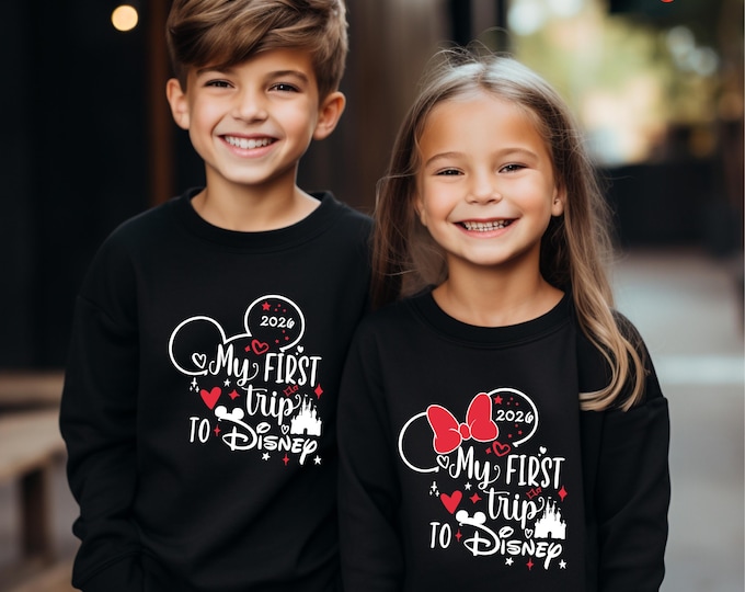 My First Disneyworld Trip Sweatshirt, Disney Sweater 2026, My First Disney Trip, Disneyworld Family Trip, Disneyland 2026