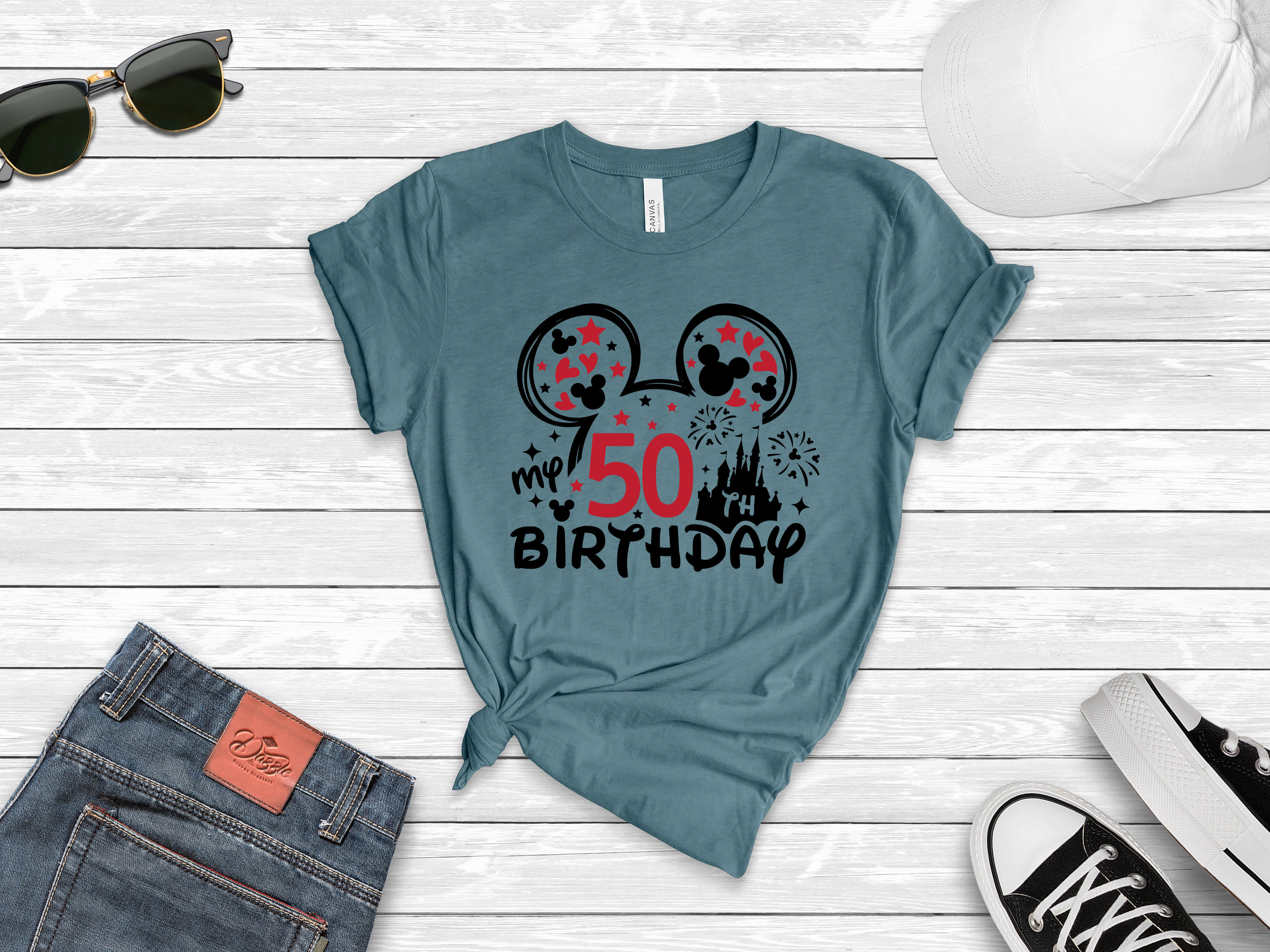 Discover 50th Birthday Shirt, Disney Birthday Tee, Mickey 50 Years Old Shirt, Gift For 50th Birthday