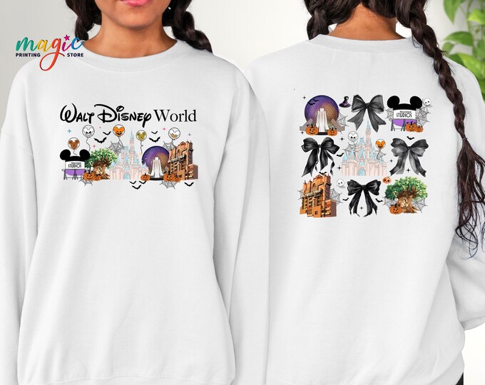 Mouse Not So Scary Halloween Party Sweatshirt,Walt Disneyworld Halloween Trip Sweater, Family Trip Shirt for Halloween,Spooky Pumpkin Hoodie
