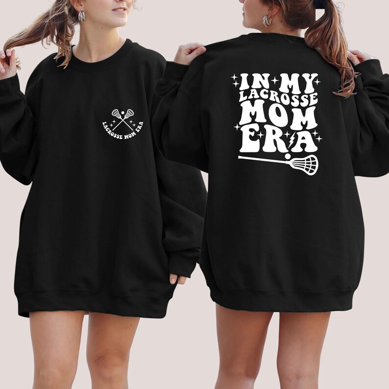 Lacrosse Mom Era Sweatshirt, Retro LAX Mama Comfort Colors® Crewneck image 2