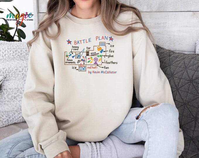 Custom Name Christmas Sweatshirt, Personalized Battle Plan Map Sweater, Funny Christmas Gifts, Merry Christmas Hoodie