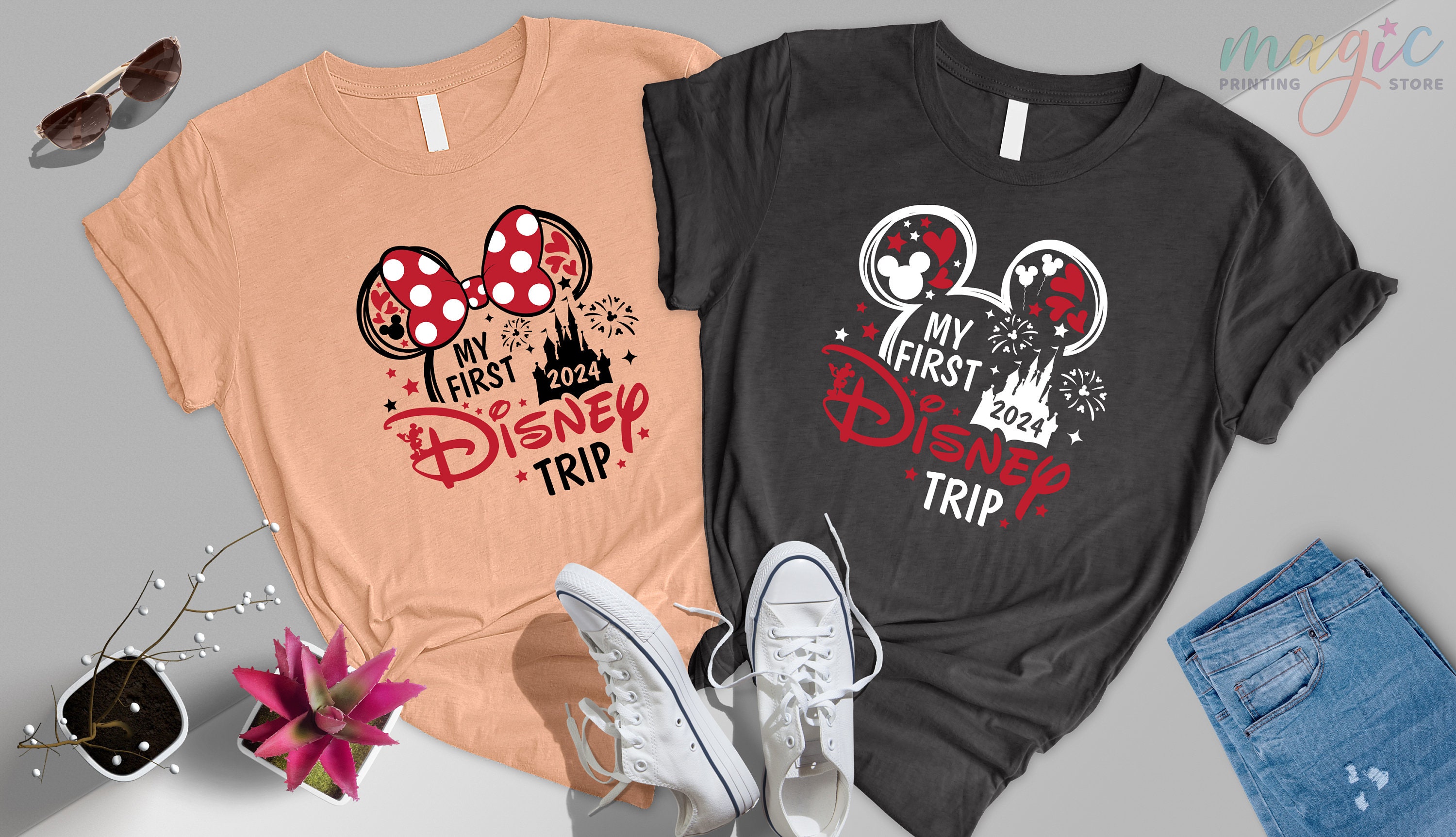 My First Disney Trip 2024 Shirt My First Disneyworld Trip 2024 First Disneyworld Trip Disney Shirt Disneyland Shirt