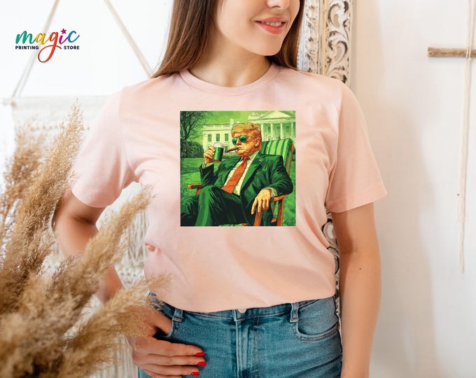 Funny St. Patrick's Day Trump Shirt, Lucky President Shirt, Green Donald Trump Tee, St Patricks Gift for Republican