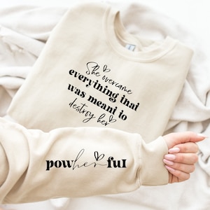 Pow Her Full Sweatshirt,Women Empowerment Sweatshirt,Strong Women Gift, Feminist Hoodie,Girl Power Sweater,Inspirational Sweatshirt Woman