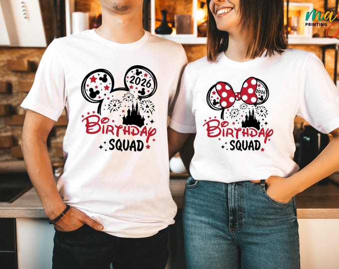 Disney Birthday Squad Shirt, Family Disneyworld 2026, Disney Squad Shirt, Birthday Shirts for Women, Birthday Crew Shirt