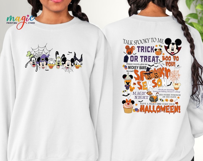 Disneyland Halloween Sweatshirt, Disney Characters Halloween Sweater, Mouse and Friends Spooky Sweater, Halloween Costume for Family