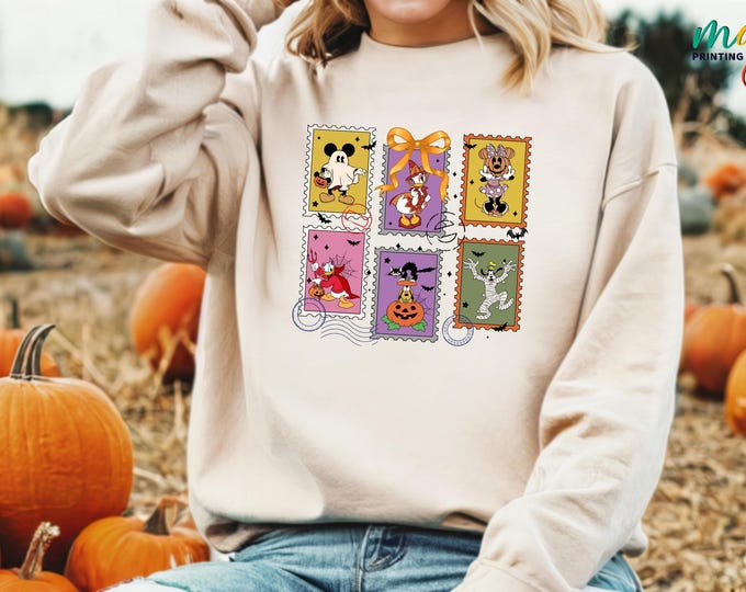 Halloween Disney Sweatshirt, Halloween Tarot Card Sweater, Halloween Costume Sweatshirt, Disney Characters Sweatshirt, Halloween Kids Gift