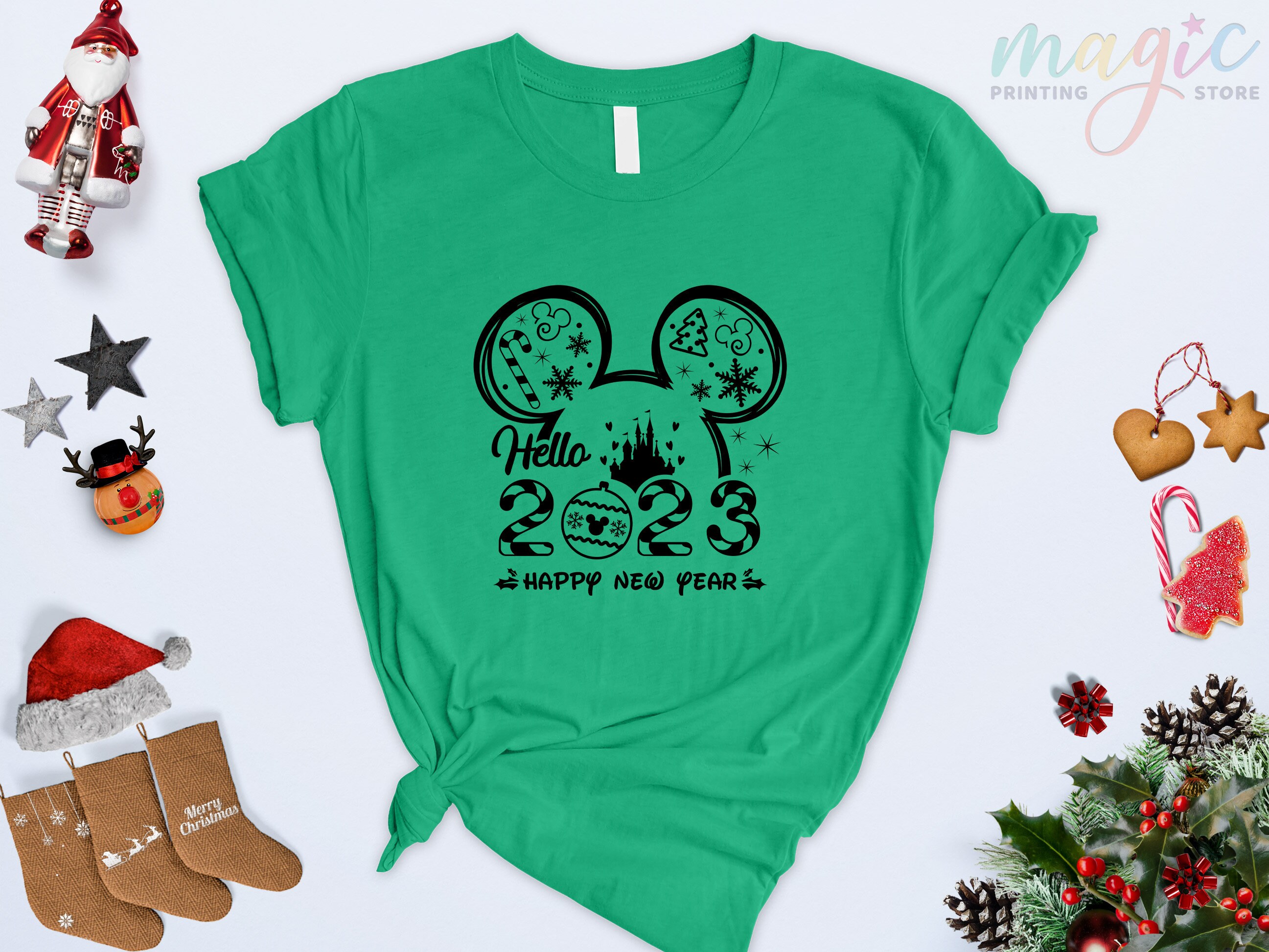 Discover Mouse Happy New Year 2023, Mickey Hello 20223 Shirt, Disney New Year Shirt, Xmas Sweatshirt,Mickey Minnie Shirt,Disney Mickey New Year Shirt