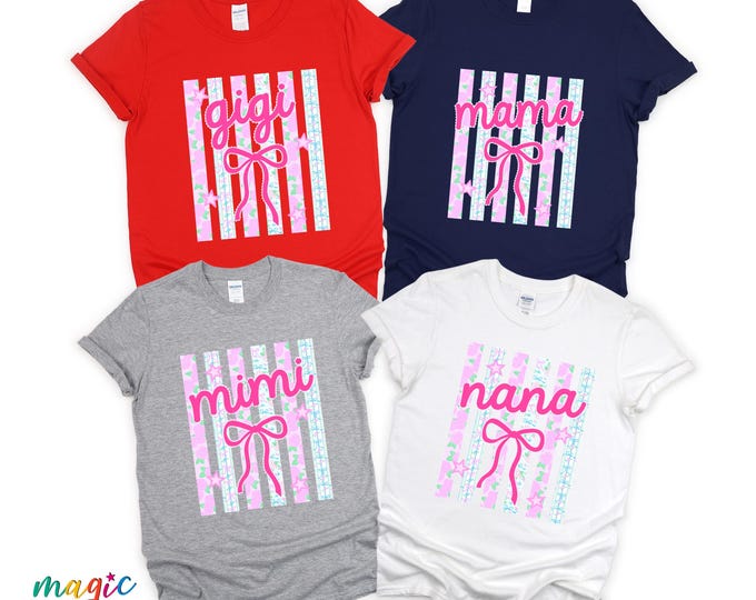 Custom Mama Mimi Gigi Nana Shirt, Matching Family Tshirt, Mother's Day Gift for Mom Grandma