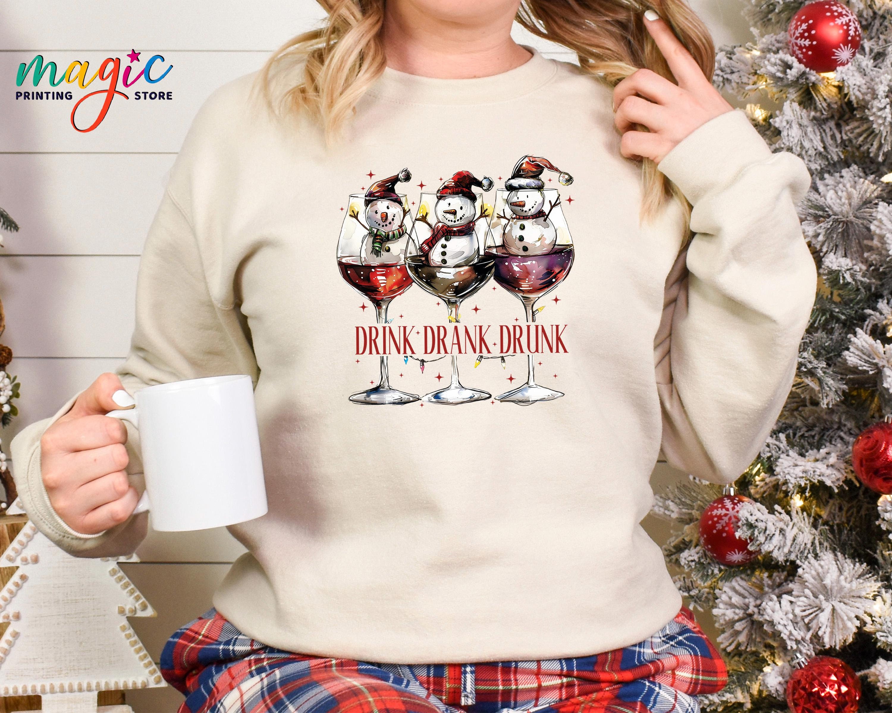 Christmas wine sweatshirt hotsell