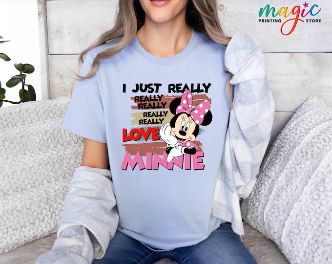 Custom Disney Characters Shirt, I Just Really Love Tshirt, Family Vacation Trip Tee, Magic Kingdom Gift