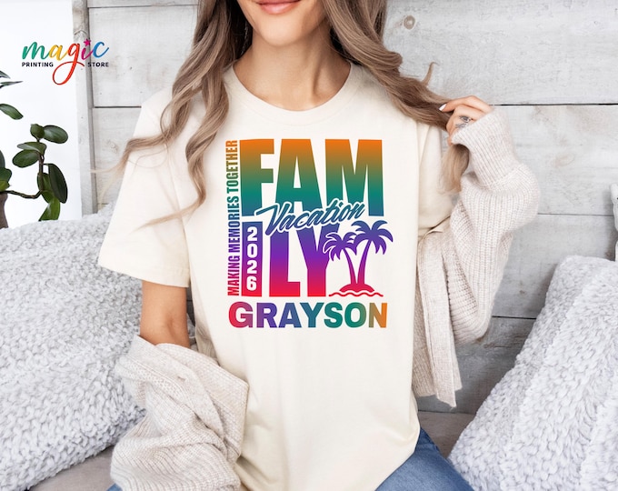 Personalized Family Vacation 2026 Shirt, Custom Family Trip Shirt, Summer Trip Gift