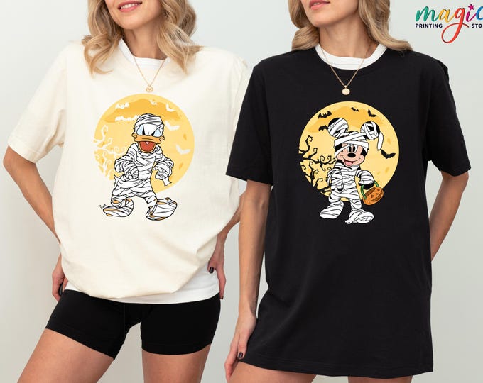 Halloween Disney Mummy Tshirts, Halloween Pumpkin Shirt, Halloween Costume Shirt, Disney Characters Shirt, Halloween Gift for Family