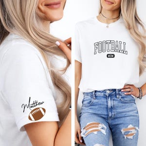 Custom Football Mom Shirt, Football Shirt Women, Retro Football Shirt, Sports Mom Gifts, Comfort Colors® T-shirt afbeelding 3