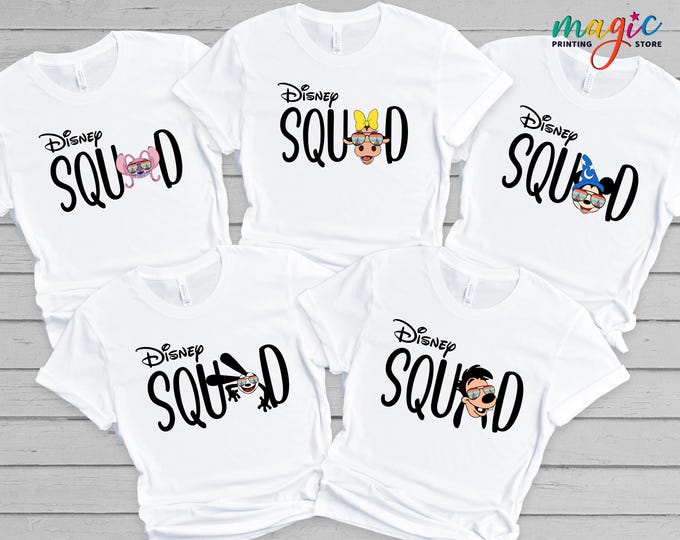 Mickey and Friends Squad Shirt, Disney Squad Shirt, Disney Family Shirt, Disney Vacation Shirt,Mickey and Friends Crew Shirt,Family Trip Tee