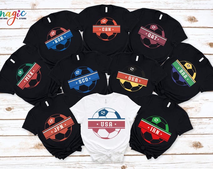 Custom World Soccer Shirt, International Football Game Day Performance Tee, Personalized Soccer Team Shirt, Sports Match Day Outfit
