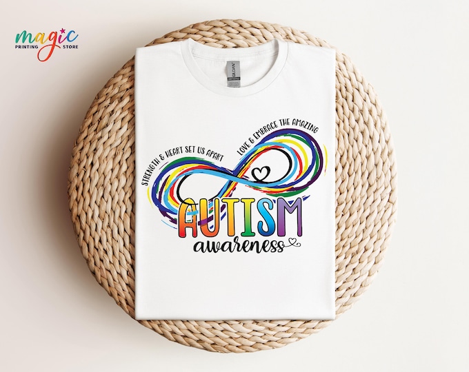 Autism Awareness Shirt, Infinity Symbol Heart Shirt, Colorful Neurodiversity Shirt, Autism Month Shirt, Autism Mama Shirt,Autism Support Tee