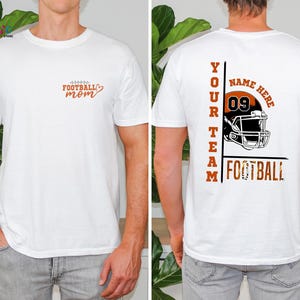 Custom Football Mom Shirt, Personalized Football Shirt, Your Name Football Shirt, Number Shirt, Game Day Tee, Comfort Colors® Football Team Bild 4