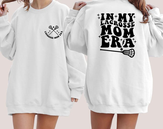 Lacrosse Mom Era Sweatshirt, Retro LAX Mama Comfort Colors® Crewneck