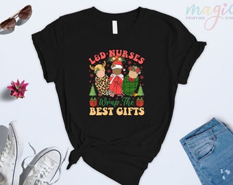 Labor And Delivery Nurse Christmas T-Shirt, L&D Nurse Holiday Gift, Xmas L and D Nurse Shirt, Christmas OB Nurse Tee, Delivery Nurse Team