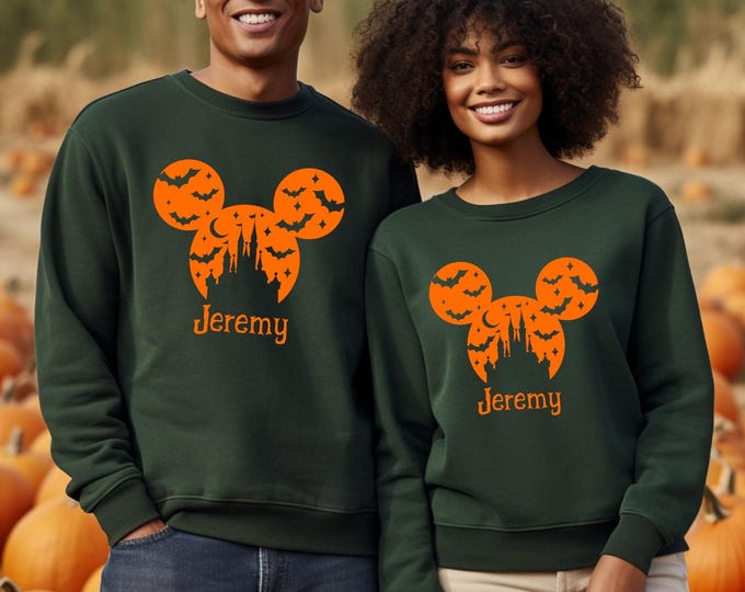 Custom Name Halloween Sweatshirt,Halloween Disney Sweater,Disney Trip for Halloween, Halloween Costume,Halloween Party Hoodie,Halloween Gift