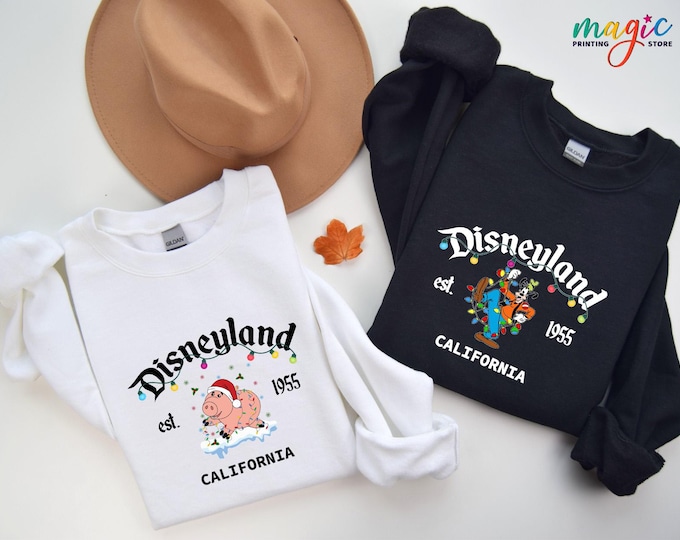 Mickey & Friends Christmas Sweatshirt, Disneyland Xmas Family Hoodie, Disney Trip 2026, Disney Trip 2026 Shirt