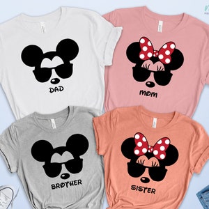 Mickey Aviator Shirt, Matching Disney Family Shirt, Disneyworld Shirts Family, Disneyland Shirt for Family, Mickey Sunglasses Shirt