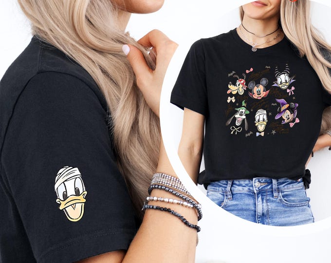 Disney Characters Halloween Shirt, Disney Halloween Tee, Mickey and Friends Halloween Shirt, Spooky Season Disney Shirt, Halloween Party Tee