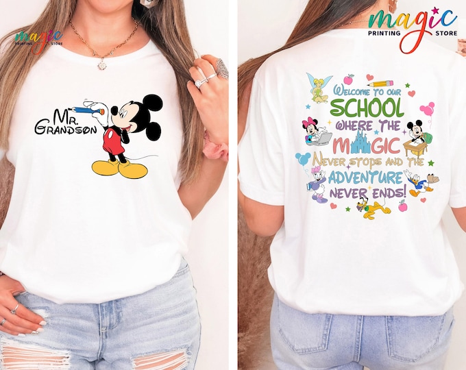 Custom Name Teacher Shirt, Disney Teacher Shirt,Welcome To Our Classroom,Mickey  And Friends Teacher Shirt,Teacher Life Shirt, Teacher Gifts