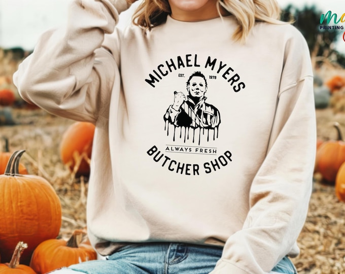 Halloween Horror Sweatshirt,  Scary Movie Sweater, Spooky Season Horror Characters Sweatshirt, Halloween Costume Gift