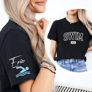 Personalized Swim Mom Shirt, Swim Mama T-shirt, Custom Swim Mom Shirt, Swim MamaTee, Sports Mom Tee, Customized Swim Mom Gift, Game Day Tee