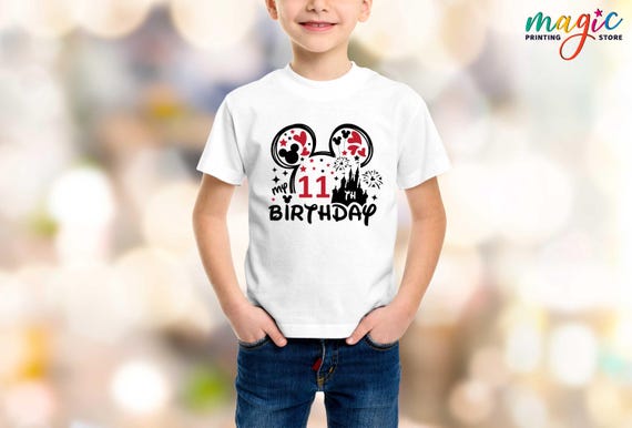 Mickey 10th Birthday Tshirt, 10th Birthday Shirt, Mickey Mouse Shirt,  Birthday Boy Shirt, 10 Years Old Birthday, Primary color: Dark Grey  Heather
