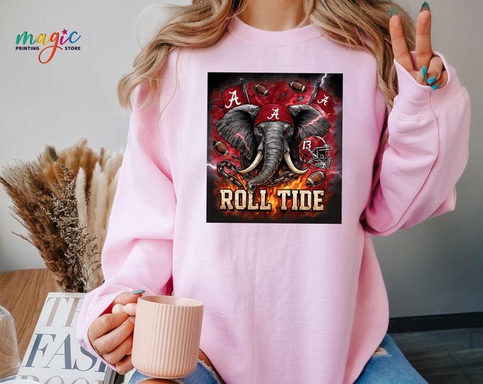 Bama Game Day Sweatshirt, Elephant Sweater, Football Fan Gift, Bama State Lover Hoodie
