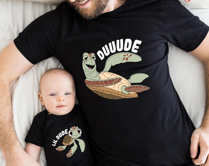 Father and Son Matching Shirts, Matching Turtles Father Son Shirts, Disney Matching Dad and Son Shirts, Daddy and Me Shirt, Dad and Son Tee