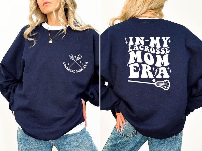 Lacrosse Mom Era Sweatshirt, Retro LAX Mama Comfort Colors® Crewneck image 4