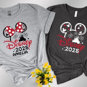 Custom Disneyworld 2025 Shirts, Disneyland Family Vacation, Family Disneyworld, Mickey Minnie Shirts,Family Matching,Disneyland 2025 t-shirt