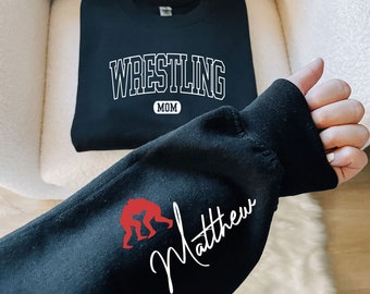 Personalized Wrestling Mom Sweatshirt, Customized Wrestling Mom Sweater, Custom Wrestling Mom Hoodie, Wrestling Mom Sweatshirt