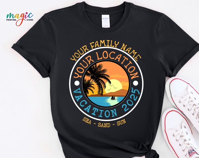 Custom Name Family Vacation Shirt, Summer Shirt, Matching Family Reunion Shirt, Family Trip Shirt, Beach Shirt, Cruise Shirt, Hawaii Shirt