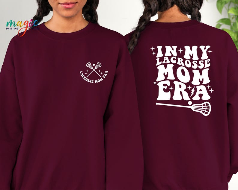 Lacrosse Mom Era Sweatshirt, Retro LAX Mama Comfort Colors® Crewneck image 7