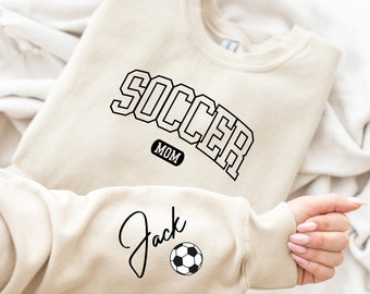 Personalized Soccer Mom Sweater, Custom Soccer Mom Sweatshirt, Customized Soccer Mom Hoodie, Gift For Soccer Mom, Soccer Mama Hoodie