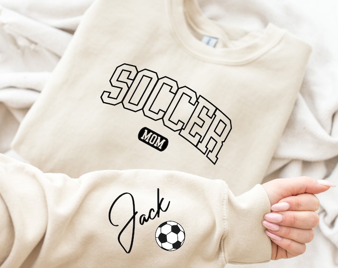 Personalized Soccer Mom Sweater, Custom Soccer Mom Sweatshirt, Customized Soccer Mom Hoodie, Gift For Soccer Mom, Soccer Mama Hoodie