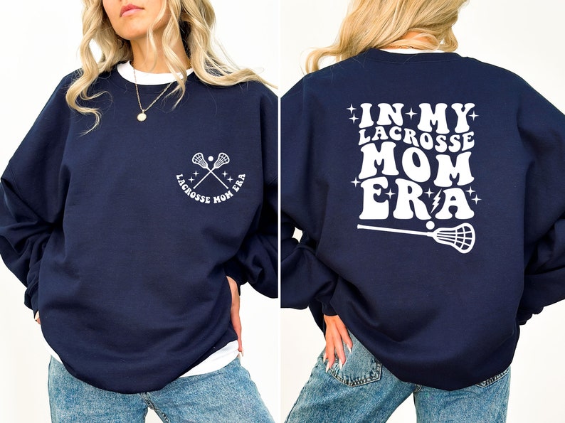 In My Lacrosse Mom Era Sweatshirt, LAX Mama Sweater, Retro Game Day Crewneck, Proud Lacrosse Mom Shirt, Team Mom Gift, Goalkeeper Mom Hoodie image 4