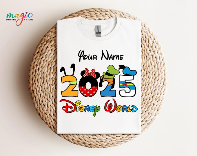 Custom Family Disneyworld Shirt,Disney Family Vacation 2025,Disney Family Trip,Disney Matching Shirts,Family Vacation TShirt,Gift For Her