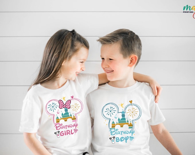 Disney Birthday Kids Shirt, Birthday Girl Shirt, Birthday Boy Shirt, Toddler Birthday Shirt, Birthday Gifts for Kids, Matching Shirts