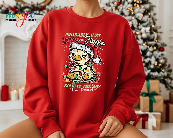 Funny Goose Christmas Sweatshirt, Probably Just Gonna Jingle Goose Shirt, Xmas Hoodie for Goose Lovers, Holiday Gift