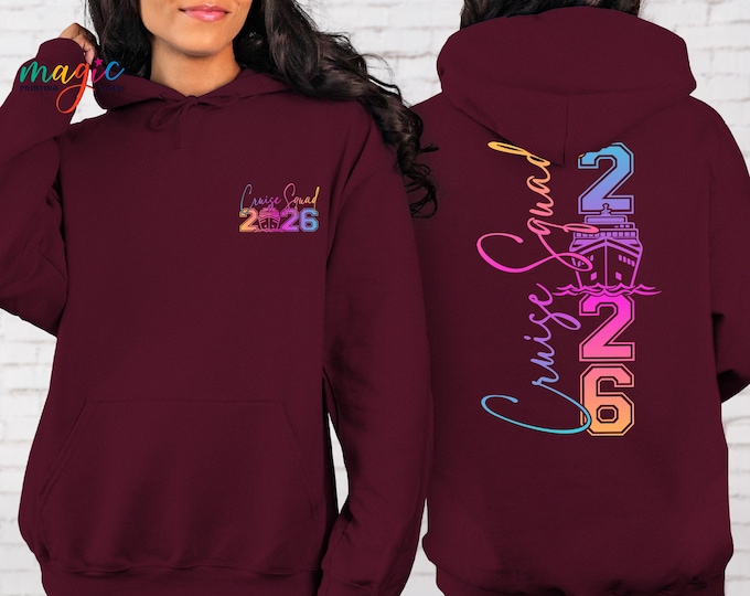 Cruise Squad 2026 Sweatshirt, Family Cruise Vacation Gift, Group Cruise Squad Hoodie