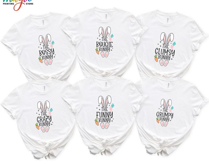 Custom Easter Bunny Matching Shirt, Family Easter Shirts, Easter Day Groups Tee, Funny Easter Gift
