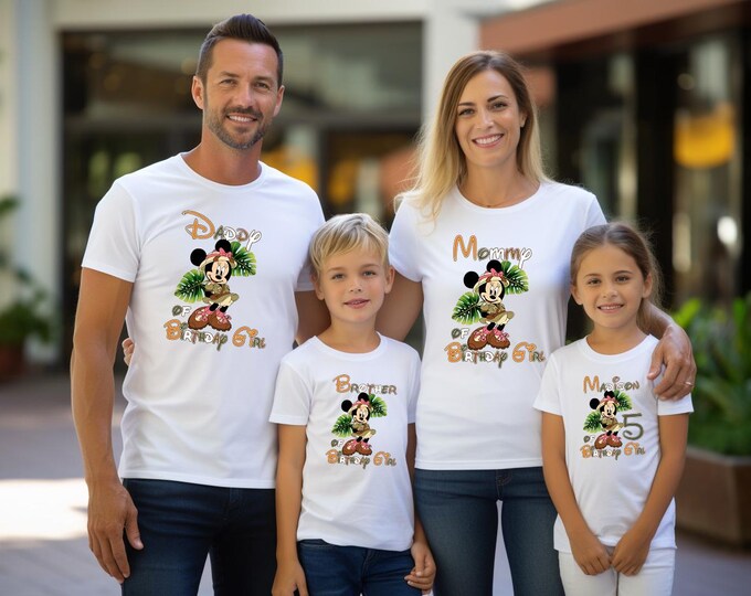 Custom Name Birthday Girl Tshirt, Animal Kingdom Shirt,Magical Kingdom Birthday Shirt, Family Birthday Matching Shirt,Safari Family Trip Tee