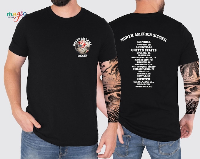 North America Soccer City Tour Shirt, USA Canada Mexico Soccer Fan Gift, Political Football Tshirt