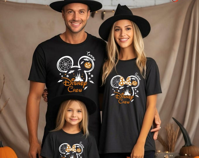 Personalized Halloween Tshirt, Custom Name Halloween Shirt, Halloween Crew Shirt, Halloween Disney Shirt, Halloween Trip for Halloween